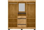 Guarda-roupa Casal com Espelho 2 Portas de Correr 4 Gavetas Araplac Sintra CAP24024
