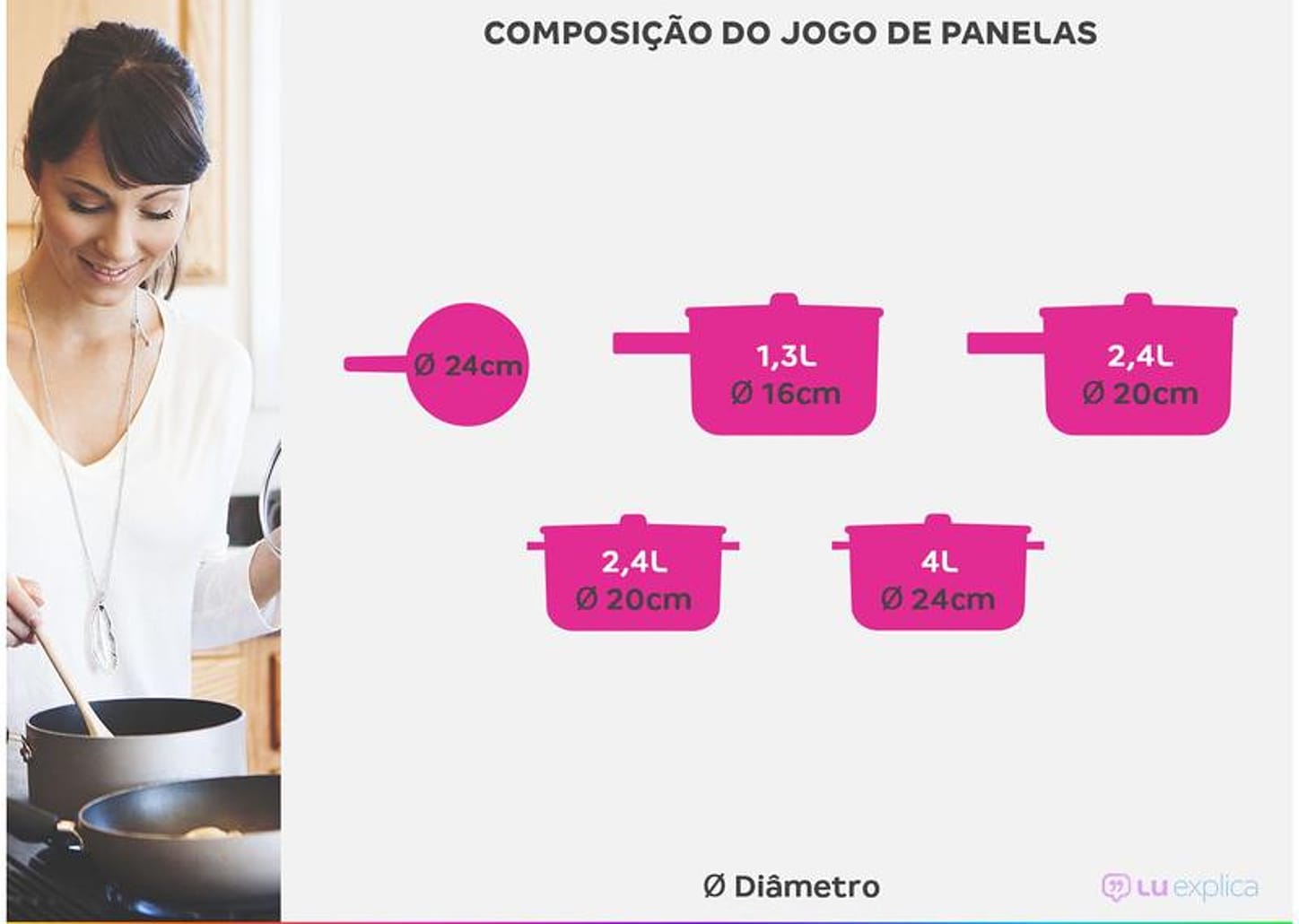 Jogo de Panelas Tognana Antiaderente de Alumínio Marrom 5 Peças Perolado