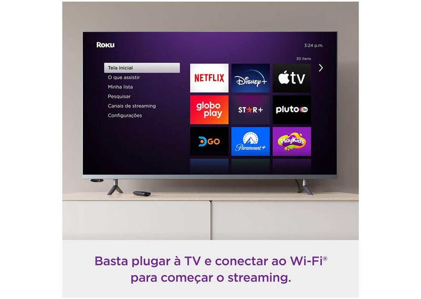 Aparelho de Streaming Roku Express Full HD com Controle Remoto