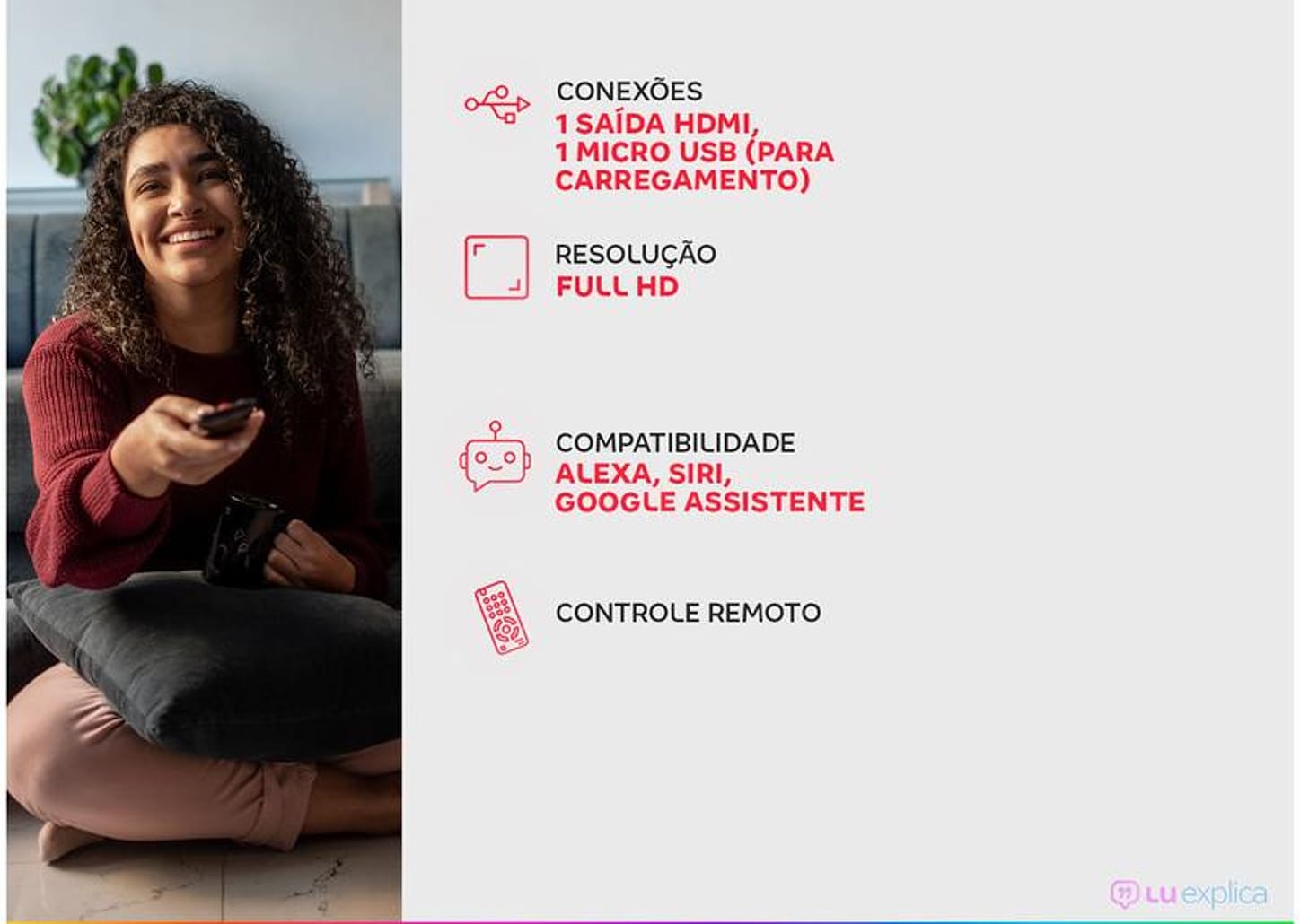 Aparelho de Streaming Roku Express Full HD com Controle Remoto