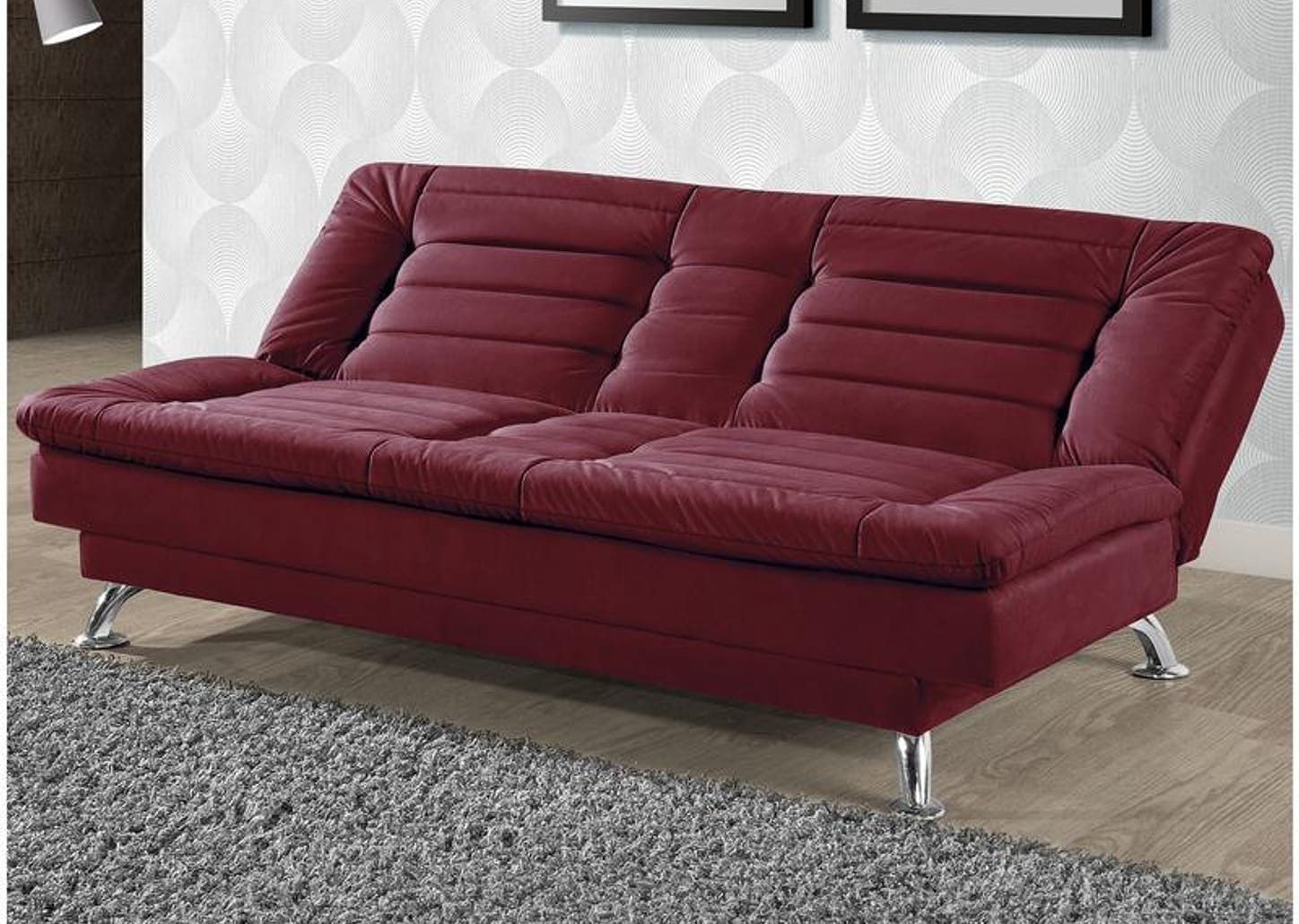 Sofá-cama Casal 3 Lugares Reclinável Maya