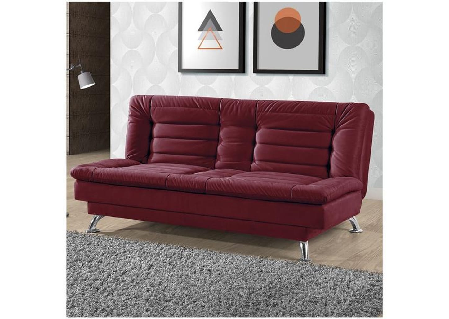 Sofá-cama Casal 3 Lugares Reclinável Maya