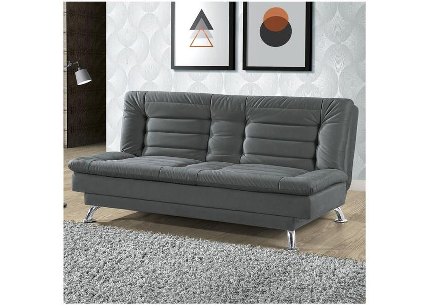 Sofá-cama Casal 3 Lugares Reclinável Maya