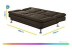 Sofá-cama Casal 3 Lugares Reclinável Maya
