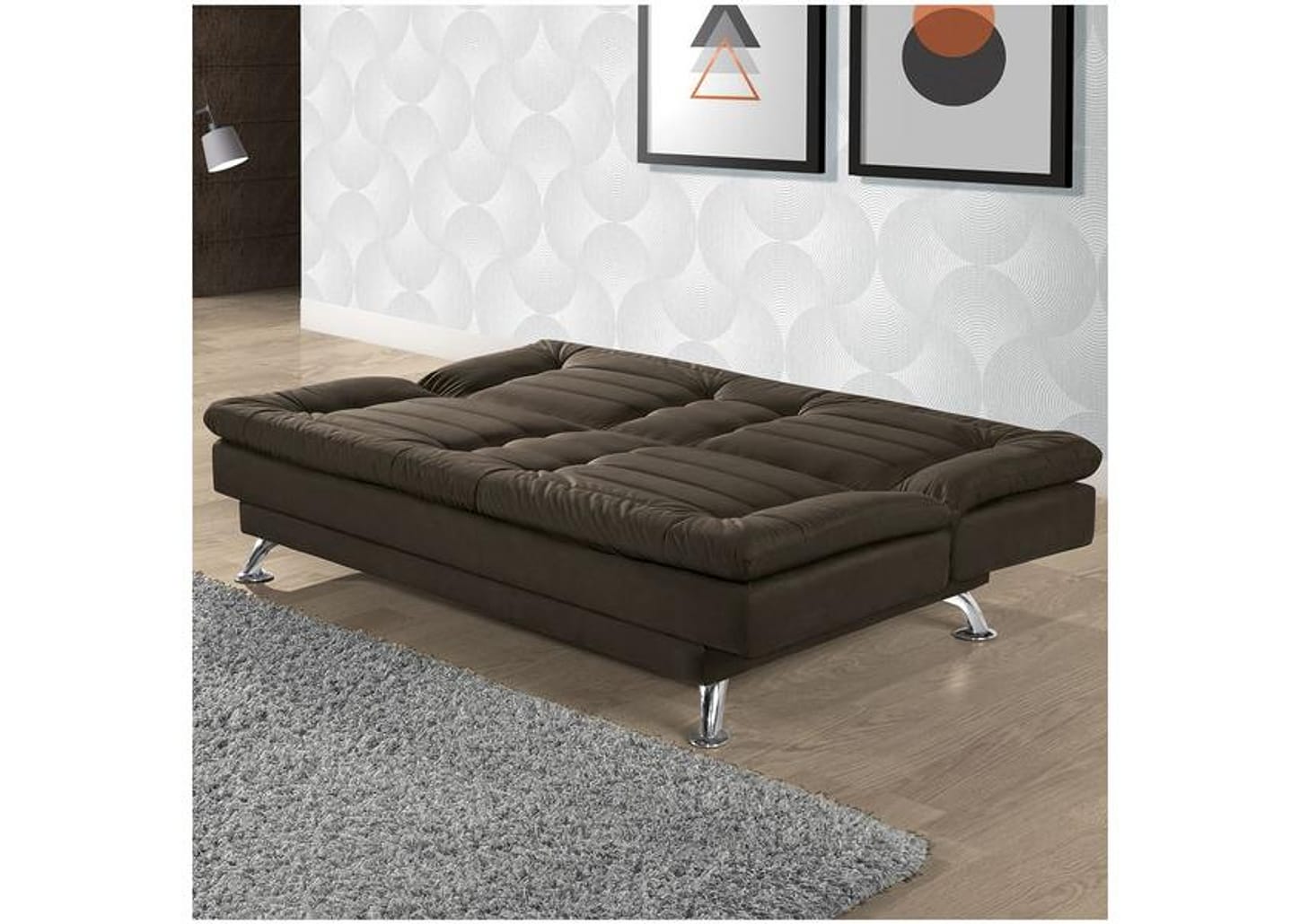 Sofá-cama Casal 3 Lugares Reclinável Maya