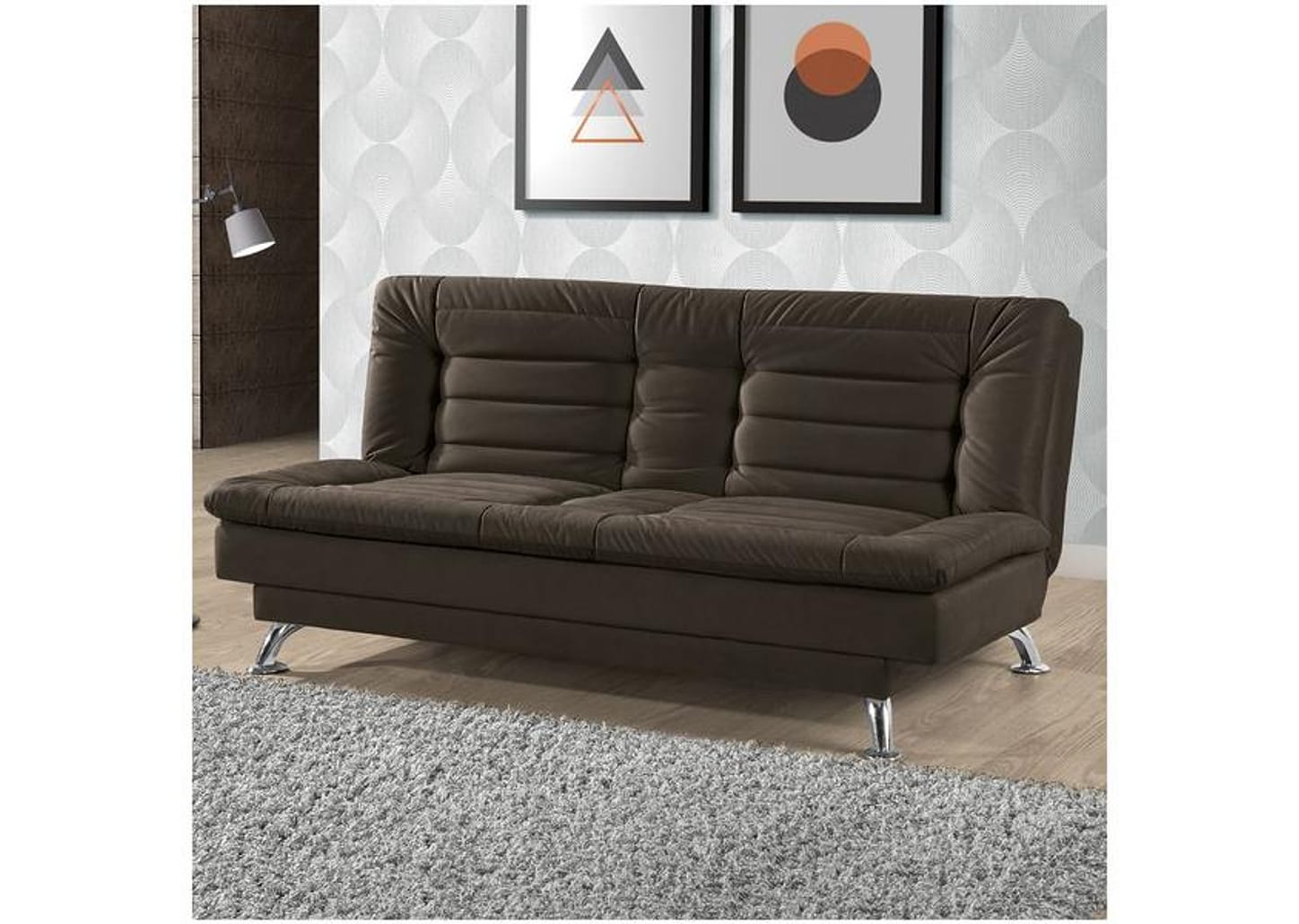 Sofá-cama Casal 3 Lugares Reclinável Maya