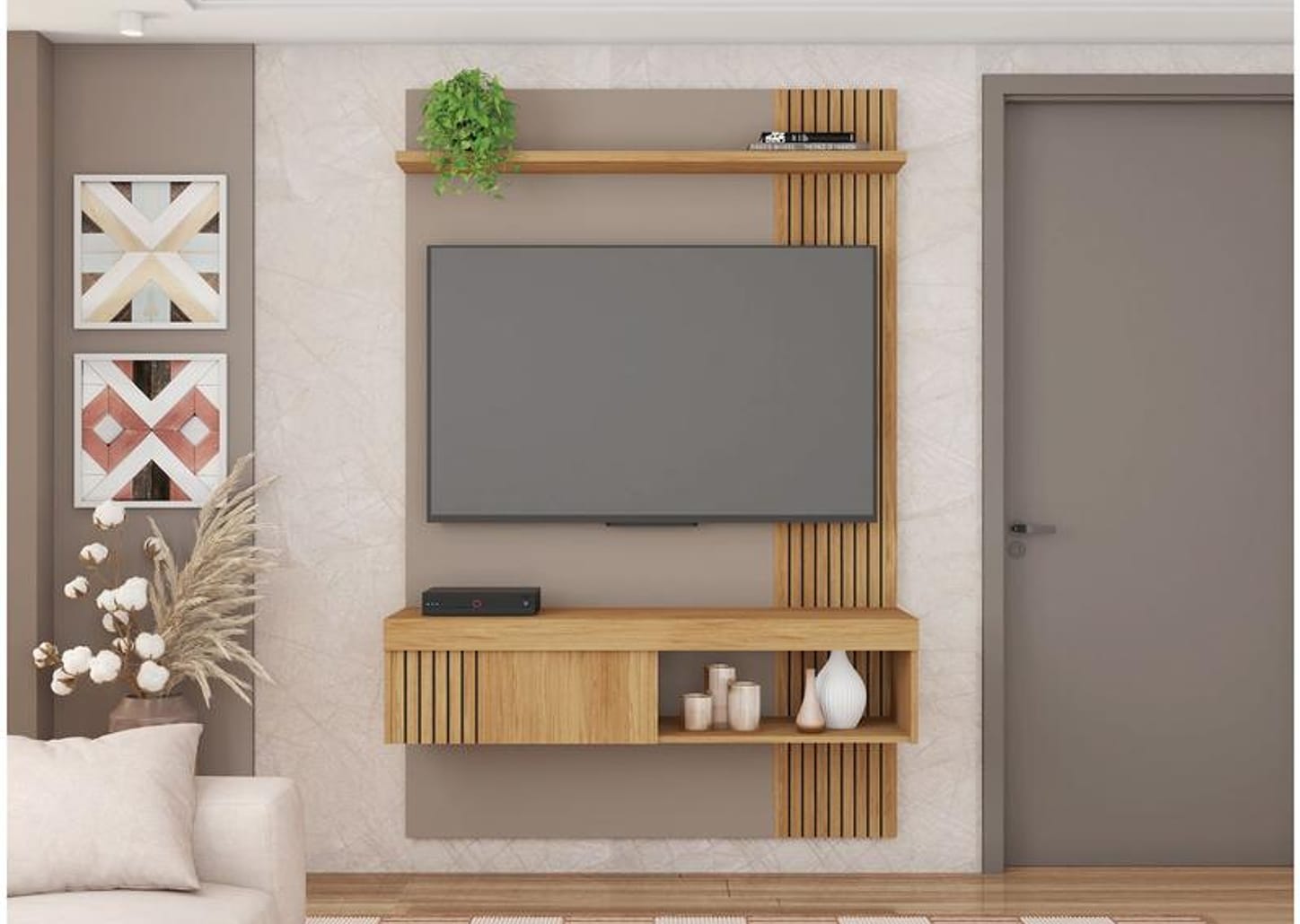 Painel para TV até 45" Caemmun Jade 1.2 1 Prateleira