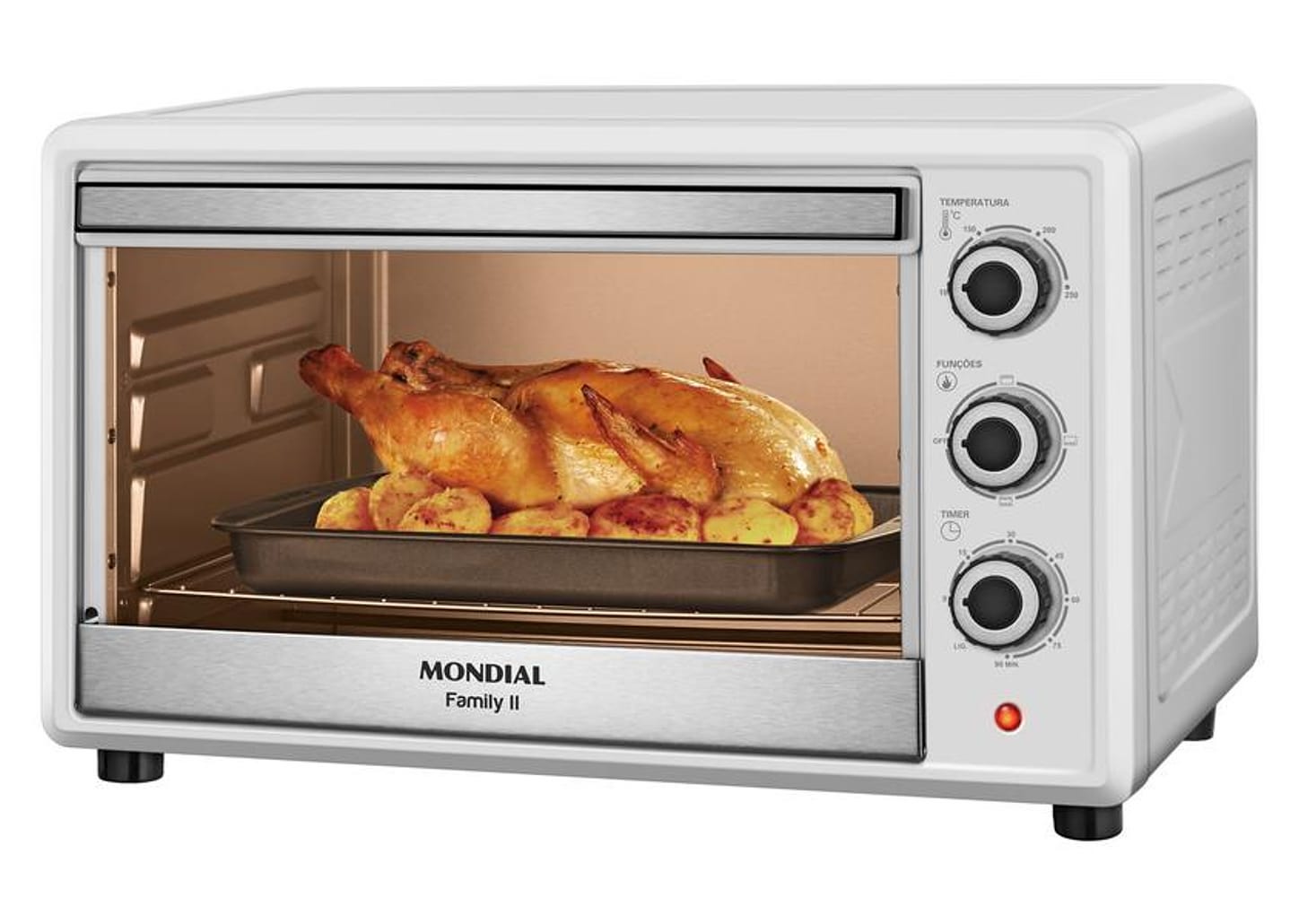 Forno Elétrico de Bancada Mondial Multifuncional 42L Branco Family FR-42-W