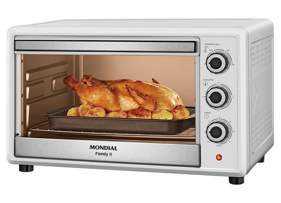 Forno Elétrico de Bancada Mondial Multifuncional 42L Branco Family FR-42-W