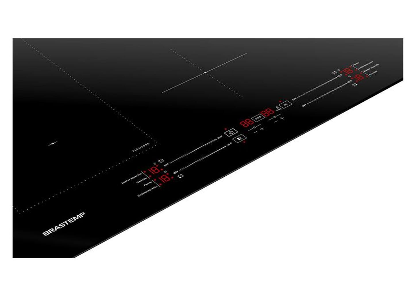 Cooktop 4 Bocas Indução Brastemp Vitrocerâmico - Touch com Timer Preto Acendimento Automático