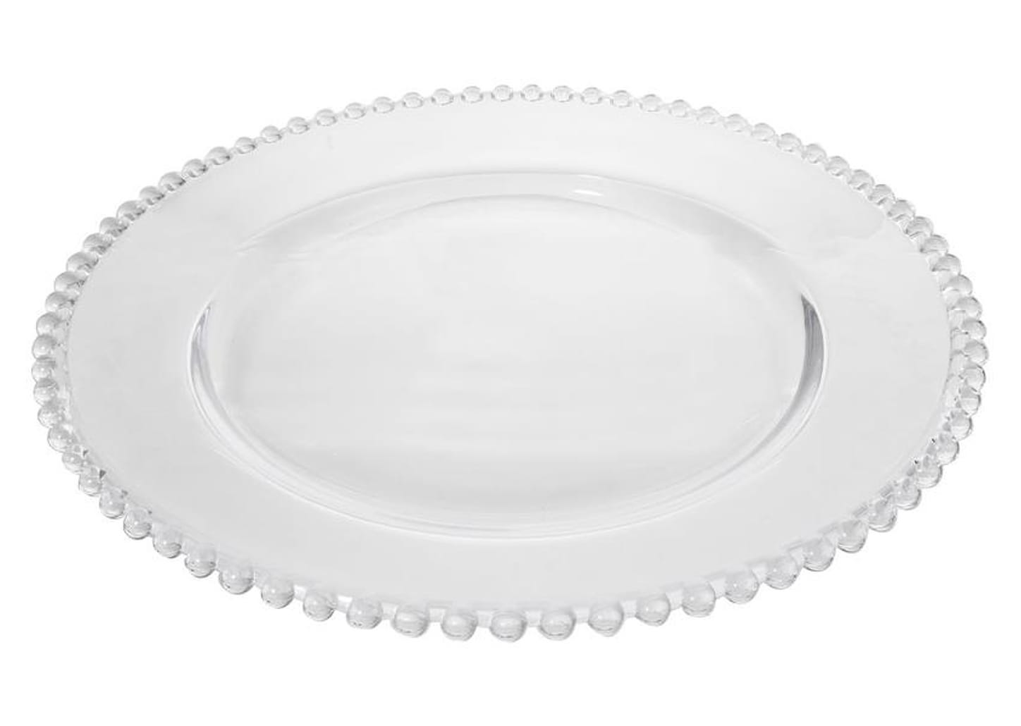 Sousplat de Vidro Transparente 32cm Haus Concept Pavillion 2 Peças