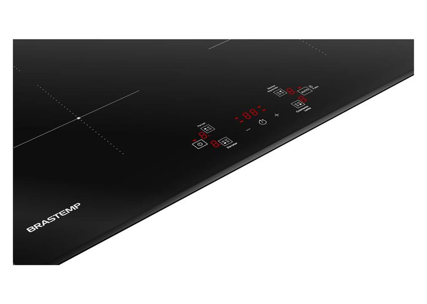 Cooktop 4 Bocas Indução Brastemp Vitrocerâmico - Touch com Timer Preto Acendimento Automático BDJ60