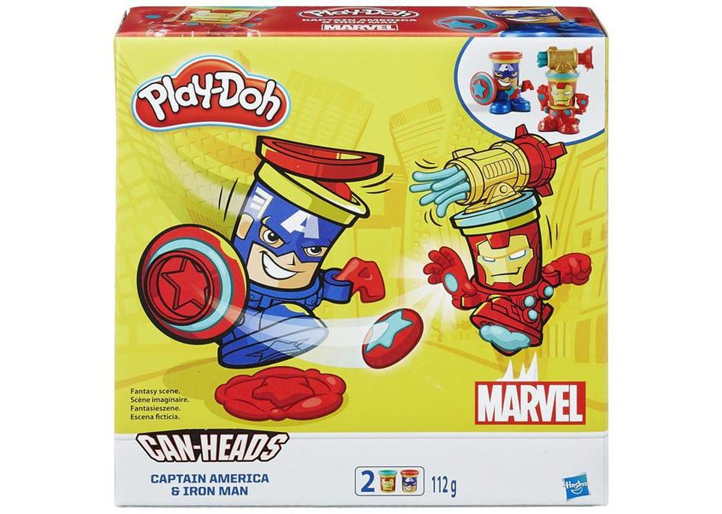 Pote Play-Doh Heróis 2 Peças com Acessório - Hasbro