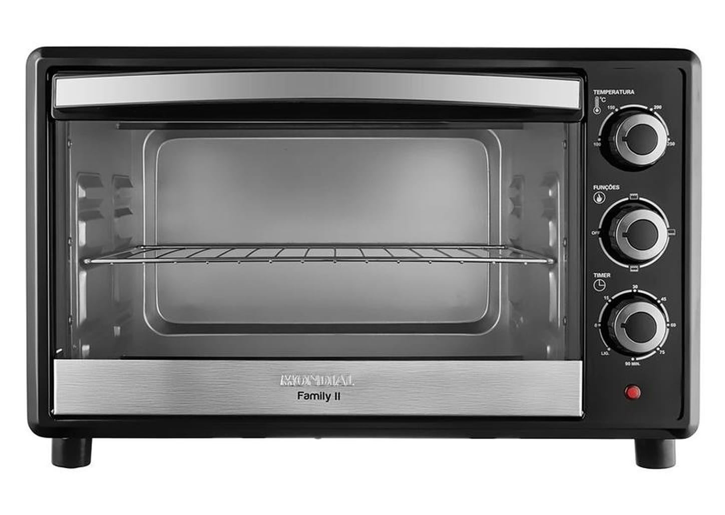 Forno Elétrico de Bancada Mondial com Timer 42L - Preto Family II FR-42