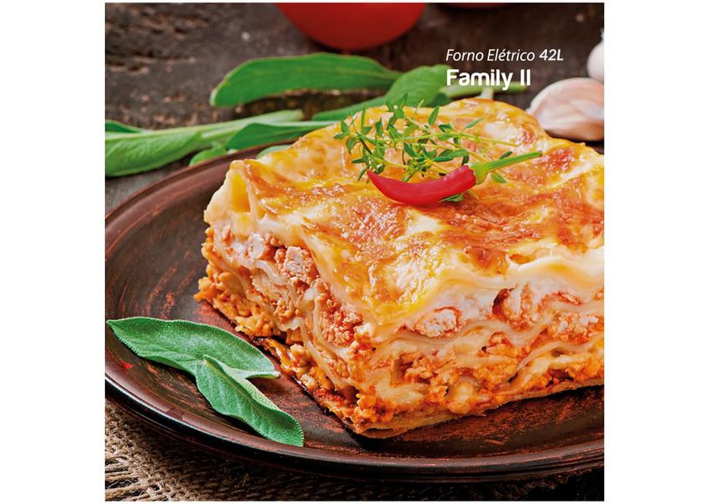 Forno Elétrico de Bancada Mondial com Timer 42L - Preto Family II FR-42