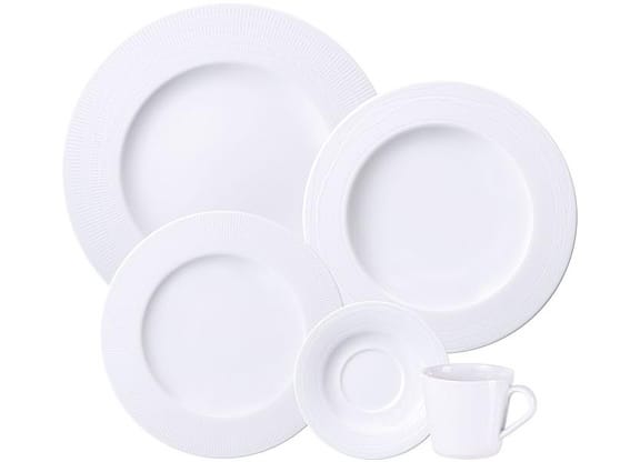 Aparelho de Jantar e Chá 20 Peças Tramontina Redondo de Porcelana Branco Nexus 96589046