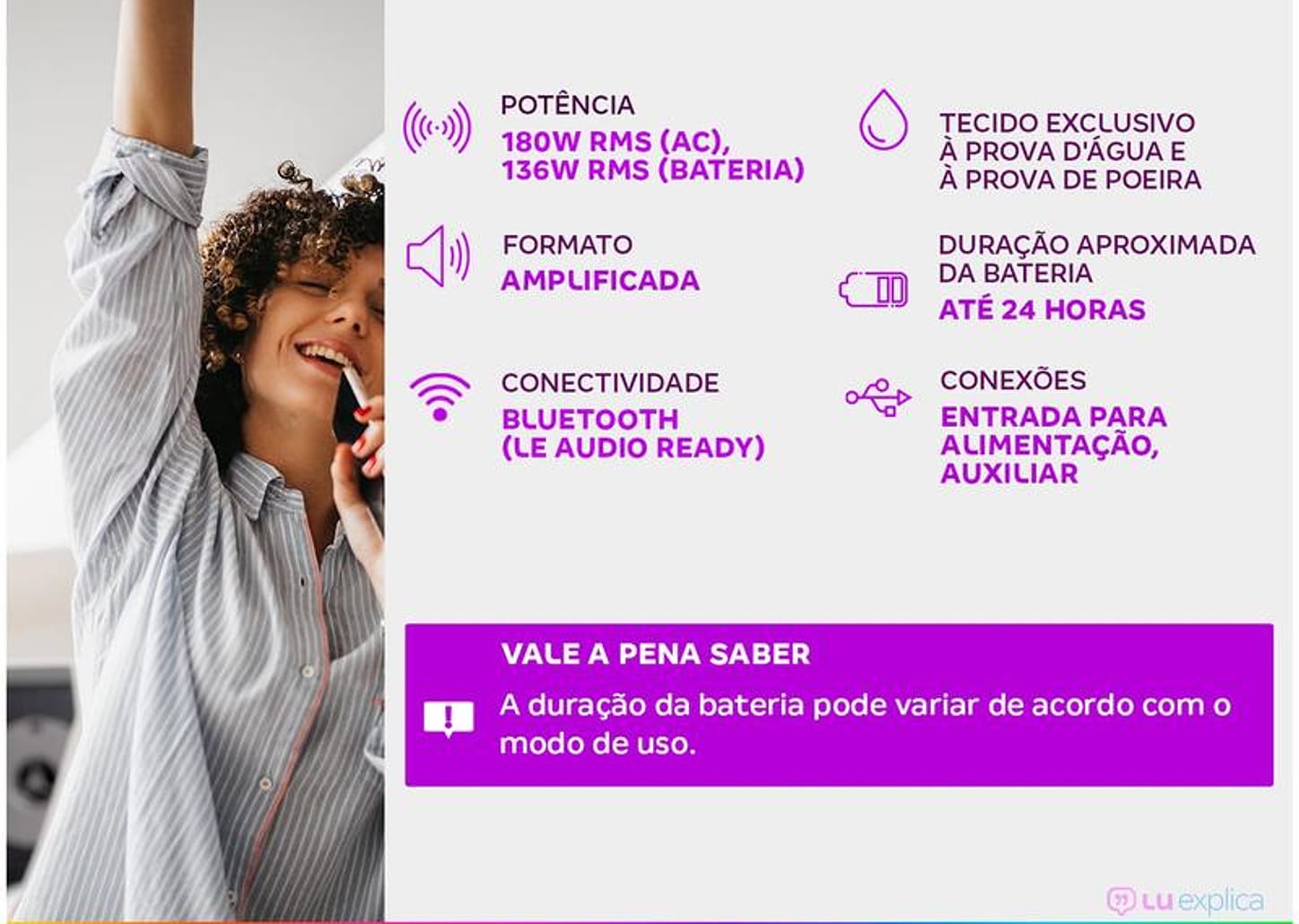 Caixa de Som JBL Boombox 3 JBLBOOMBOX3SQUADBR - Bluetooth Portátil 180W