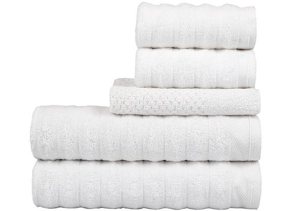 Jogo de Toalhas de Banho Atlântica 100% Algodão Aura Off White 5 Peças