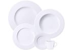 Aparelho de Jantar e Chá 20 Peças Tramontina Redondo de Porcelana Branco Mesh 96589028