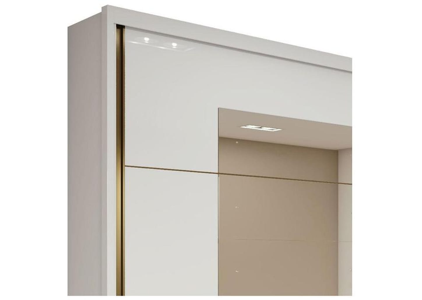 Guarda-roupa Casal com Espelho 2 Portas de Correr 6 Gavetas Caemmun Toronto