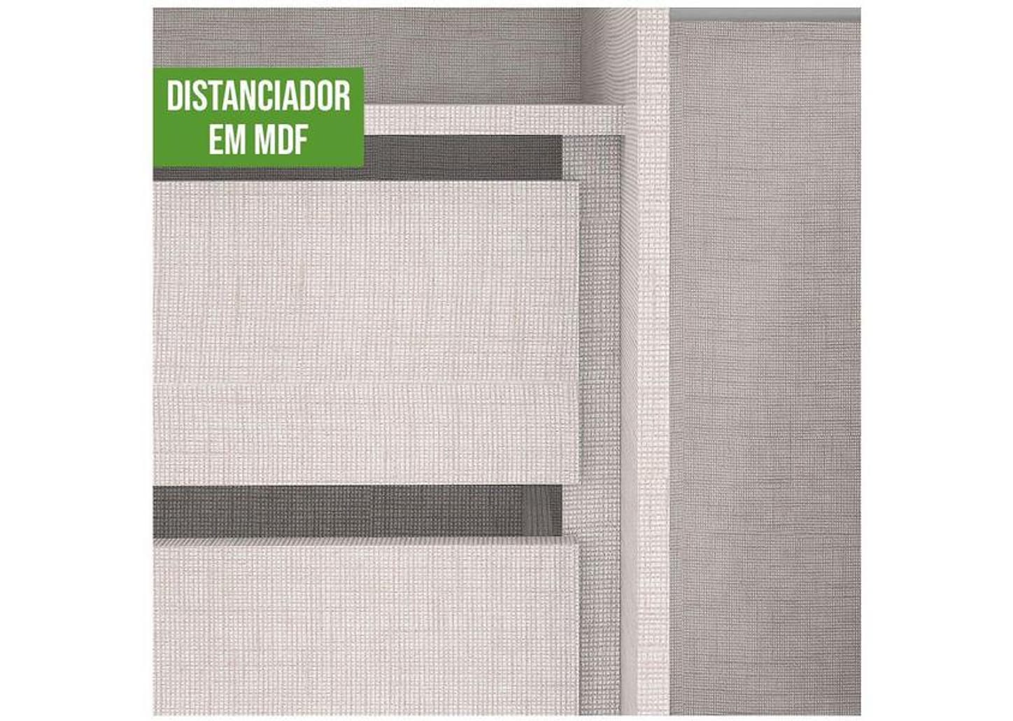 Guarda-roupa Casal com Espelho 3 Portas 6 Gavetas Caemmun Spazio