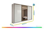 Guarda-roupa Casal com Espelho 3 Portas 6 Gavetas Caemmun Spazio