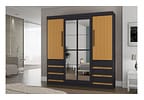 Guarda-roupa Casal com Espelho 4 Portas 6 Gavetas Araplac Sofia