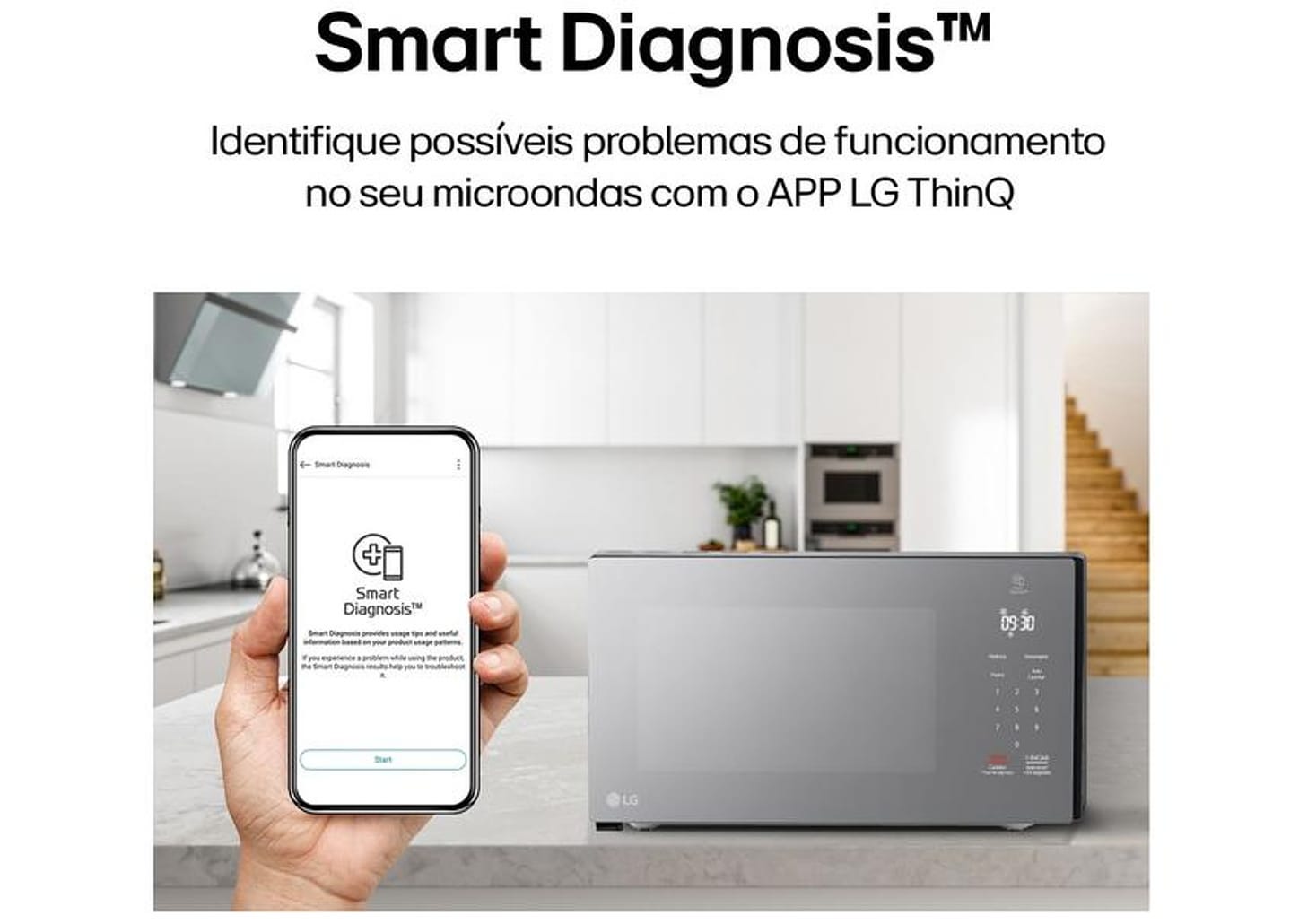 Micro-ondas LG 30L Espelhado Solo NeoChef MS3094NR.FBKFLGZ