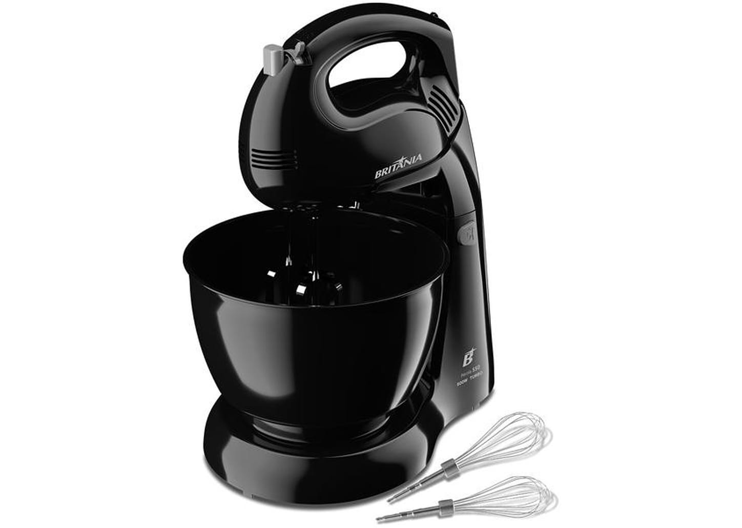 Batedeira Britânia Preta 500W 4 Velocidades 4,3L Pérola 550