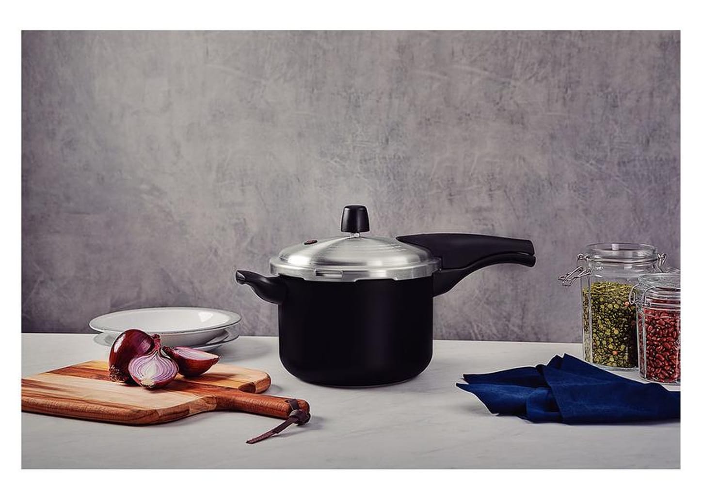 Panela de Pressão Tramontina Antiaderente 4,5L Preto e Prata Vancouver Effect