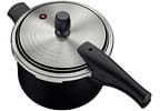 Panela de Pressão Tramontina Antiaderente 4,5L Preto e Prata Vancouver Effect