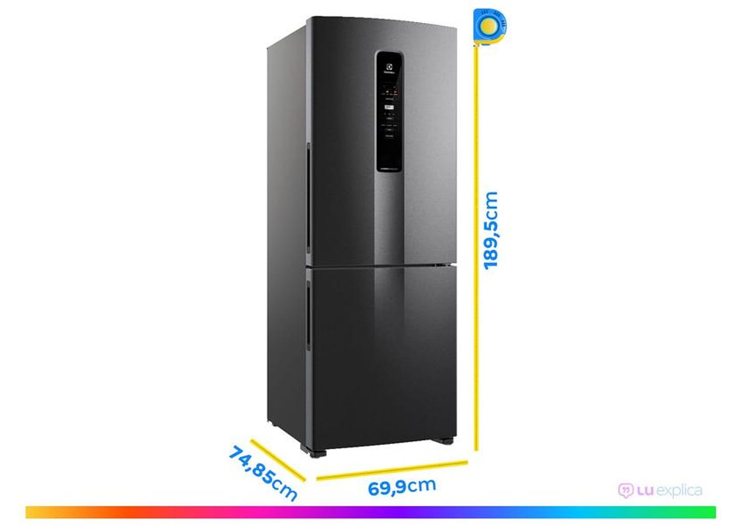 Geladeira/Refrigerador Electrolux Frost Free - Inverse Black Look 490L IB7B