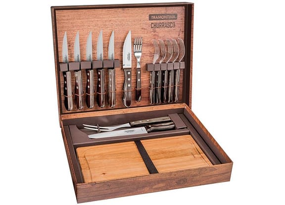 Kit Churrasco com Caixa Tramontina 21198/970 15 Peças