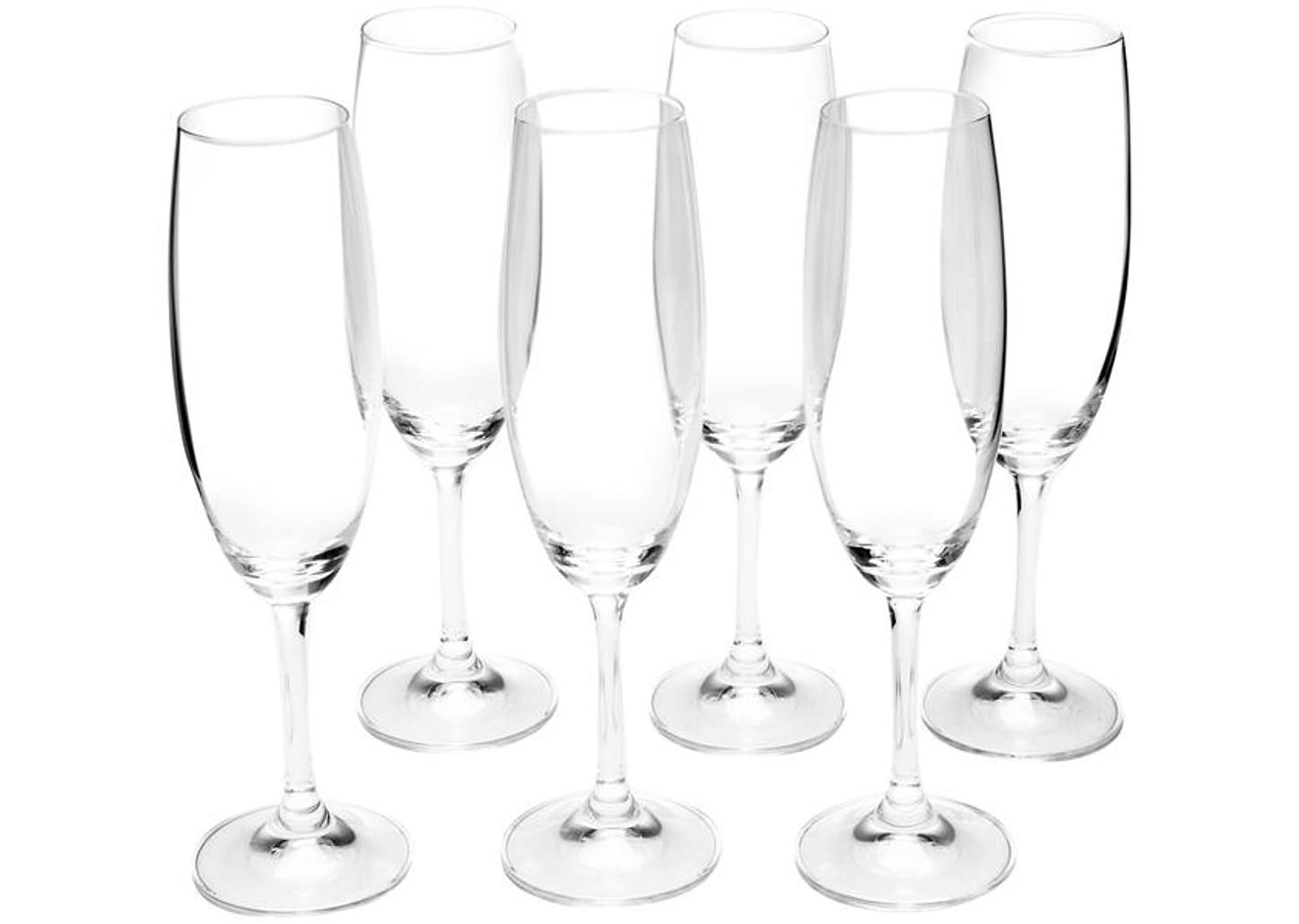 Jogo de Taças para Champagne Vidro 6 Peças 220ml - Bohemia Roberta