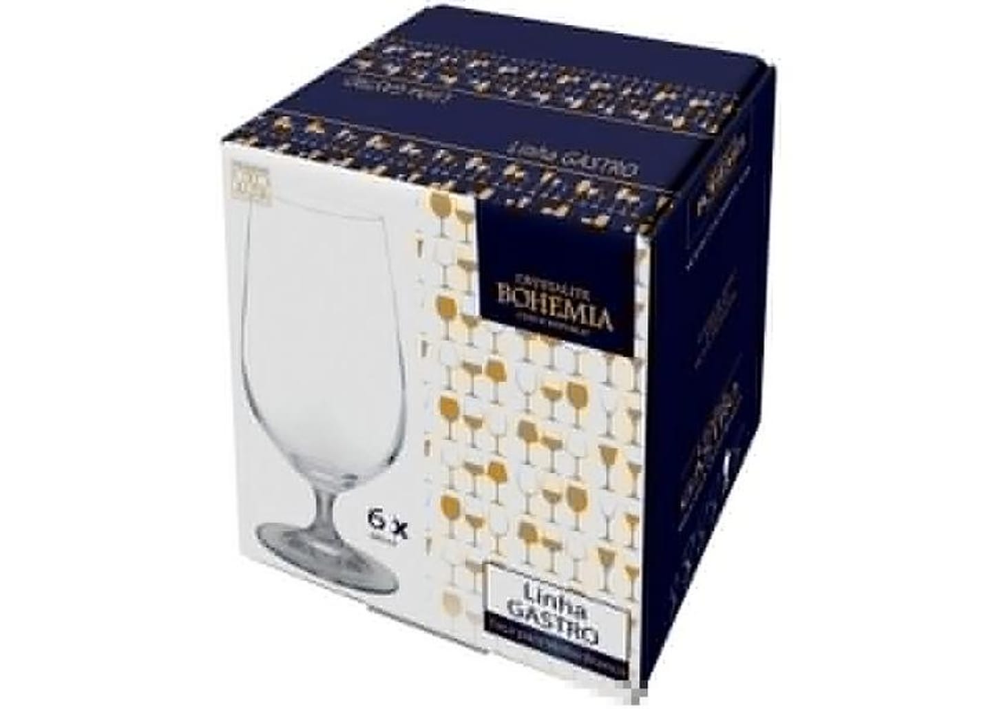Jogo de Taças para Cerveja Cristal 380ml 6 Peças - Bohemia Gastro 4S032/380