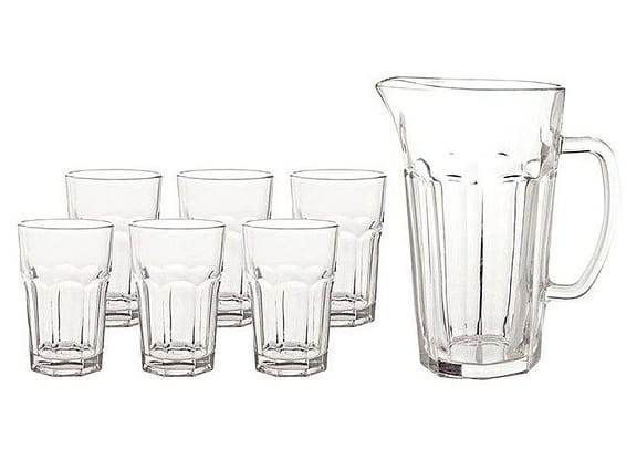 Conjunto de Jarra 1L e Copos 300ml de Vidro - Hauskraft 7 Peças