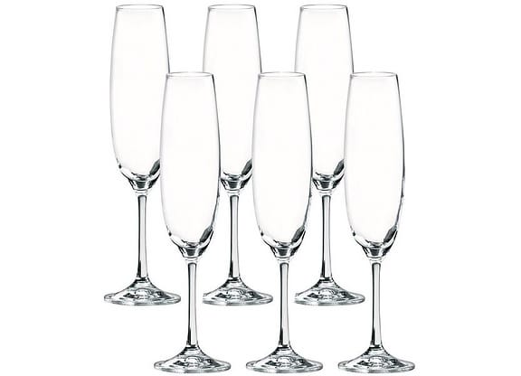 Jogo de Taças para Champanhe Cristal 250ml 6 Peças - Bohemia Bárbara 1SD22/250