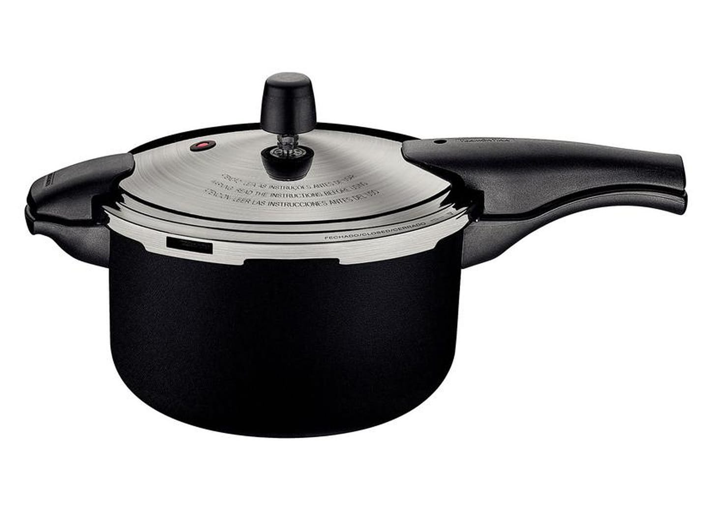 Panela de Pressão Tramontina Antiaderente 6L Preto e Prata Vancouver Effect