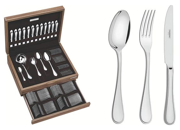 Faqueiro Tramontina Inox 101 Peças Firenze com Estojo