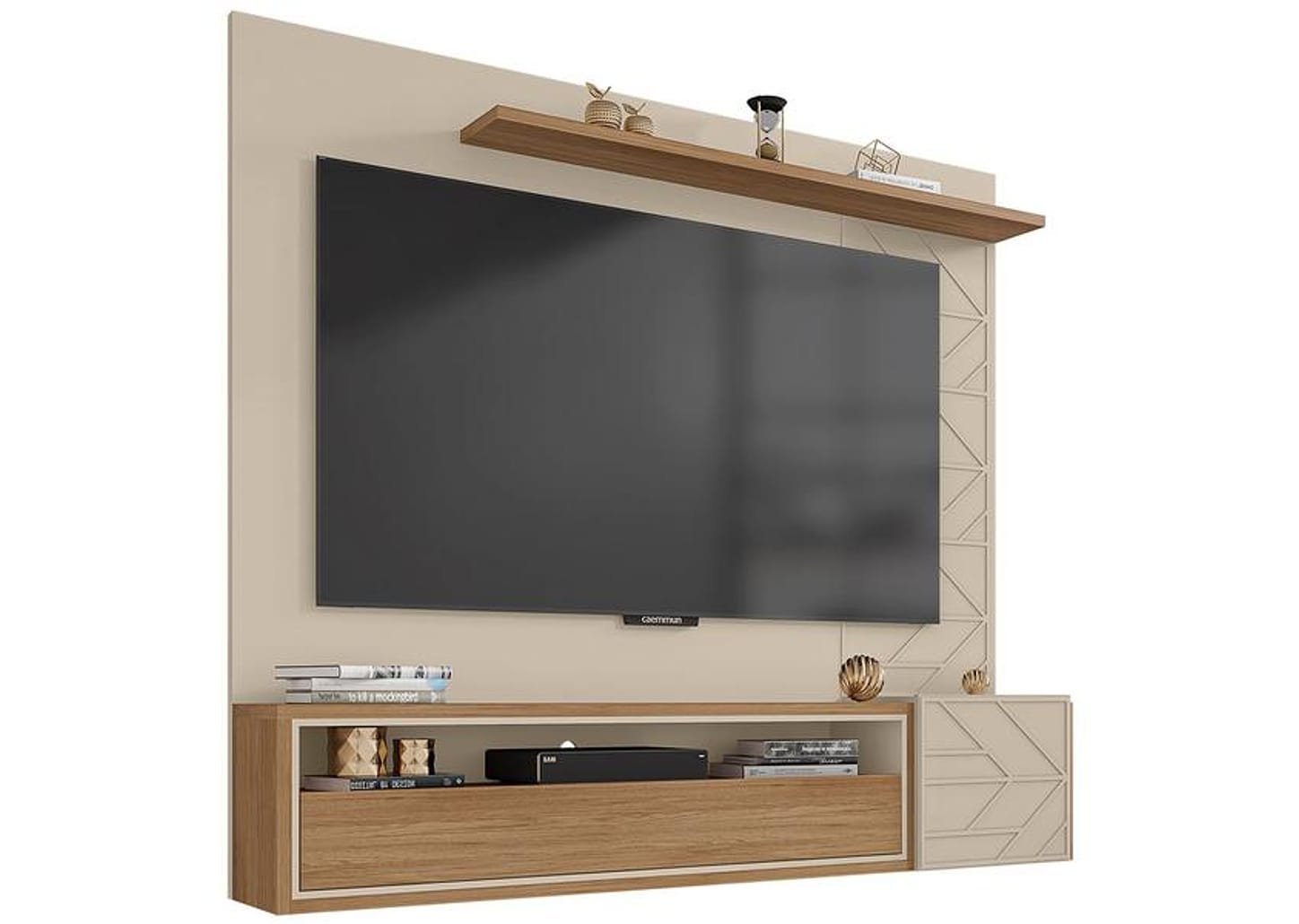 Painel para TV até 65” 1 Prateleira Caemmun Prisma