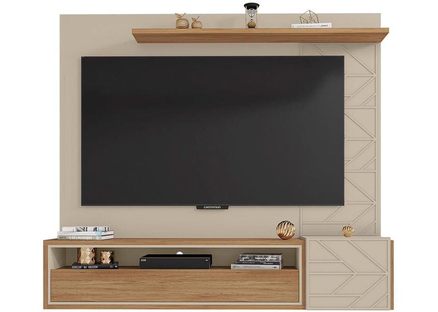 Painel para TV até 65” 1 Prateleira Caemmun Prisma
