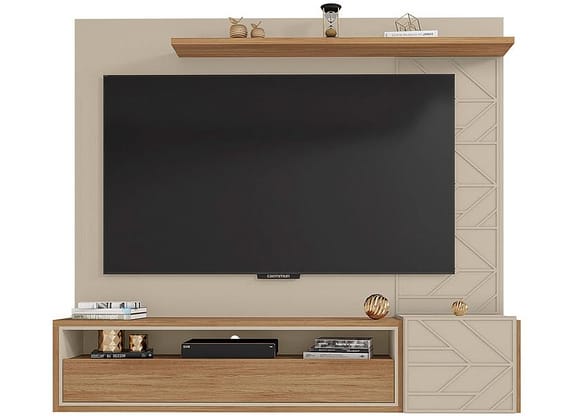 Painel para TV até 65” 1 Prateleira Caemmun Prisma