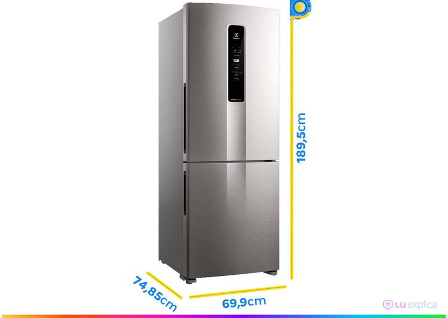Geladeira/Refrigerador Electrolux Frost Free - Inverse Cinza 490L IB7S