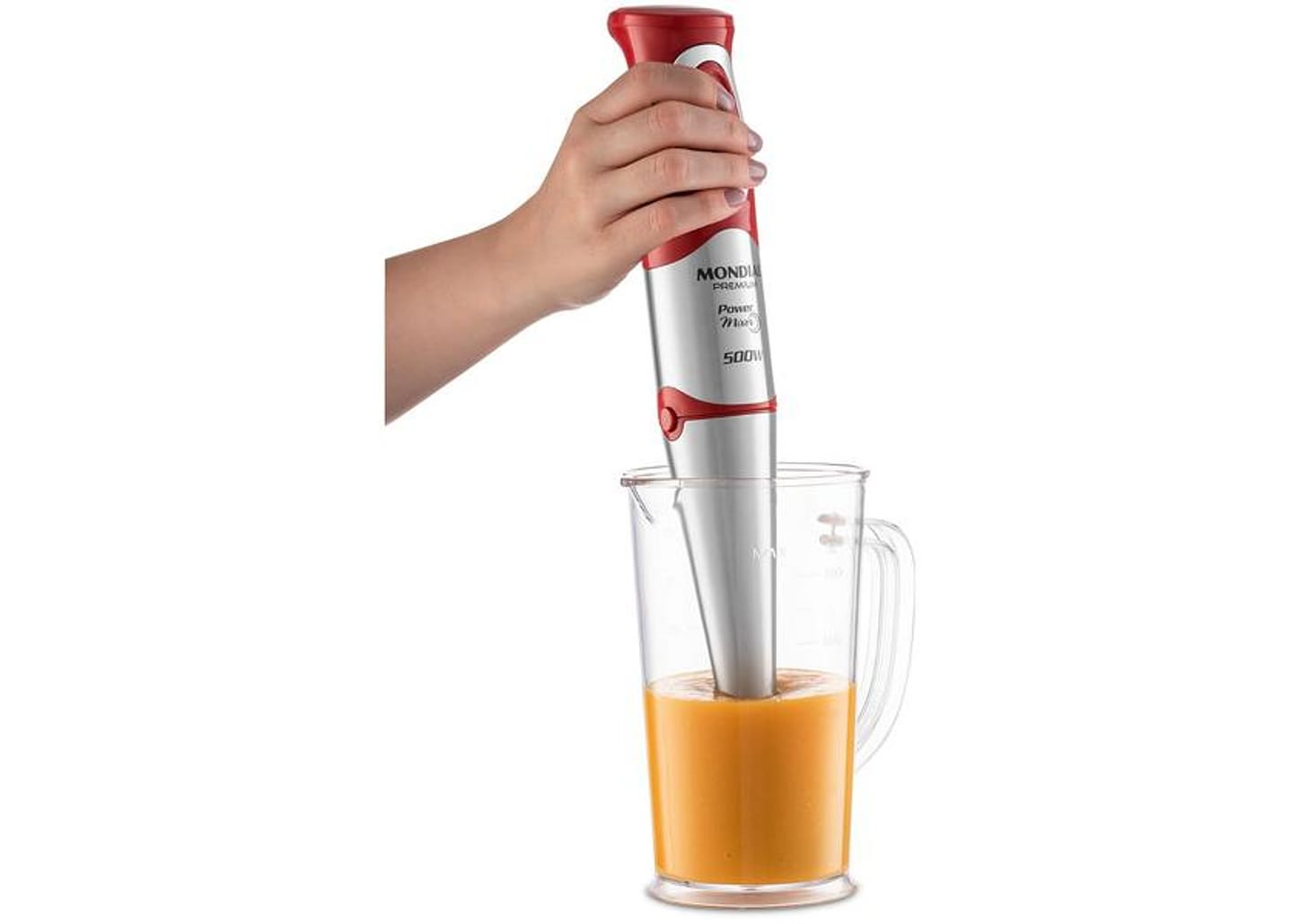 Mixer 2 em 1 Mondial 500W Vermelho e Inox - M-10 2 Velocidades