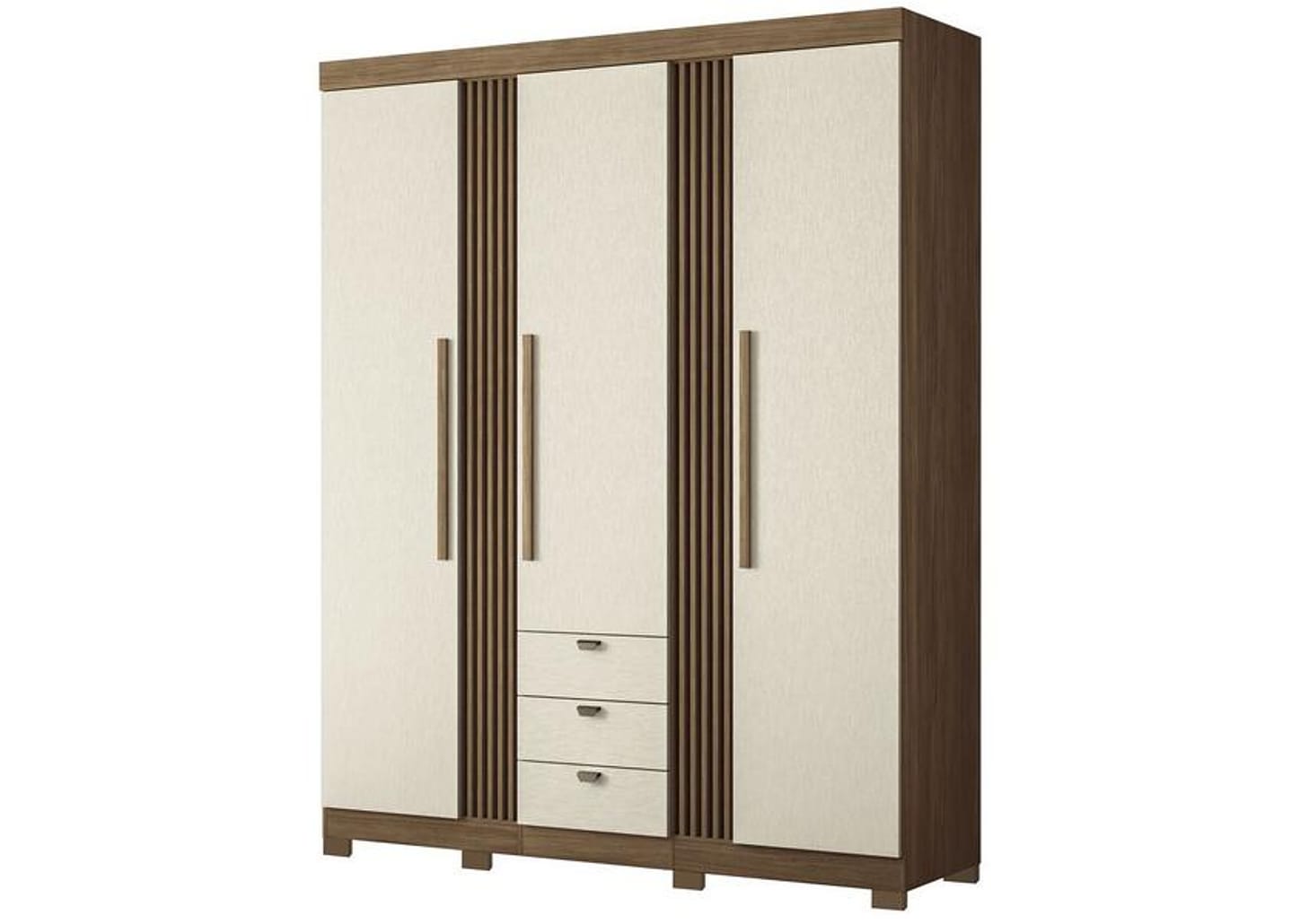 Guarda-roupa Casal 3 Portas 3 Gavetas Santos Andirá Aurora 3.3