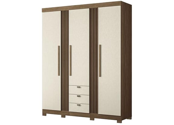 Guarda-roupa Casal 3 Portas 3 Gavetas Santos Andirá Aurora 3.3