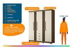 Guarda-roupa Casal 3 Portas 3 Gavetas Santos Andirá Aurora 3.3