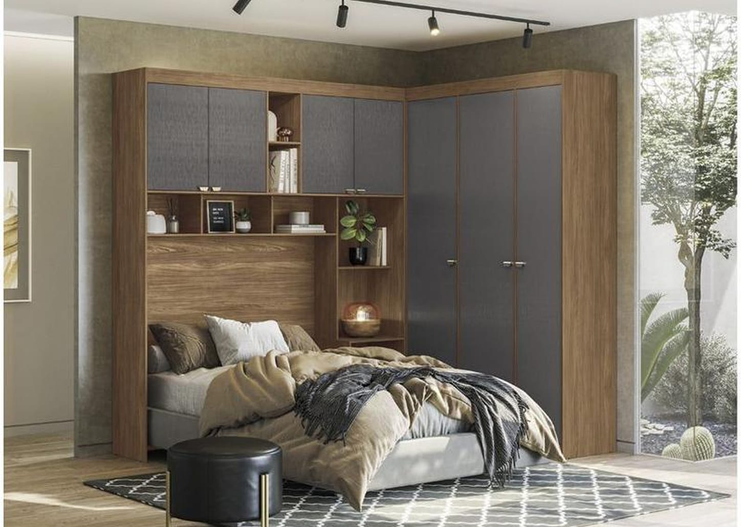 Quarto Modulado Casal 4 Peças Santos Andirá Lugano