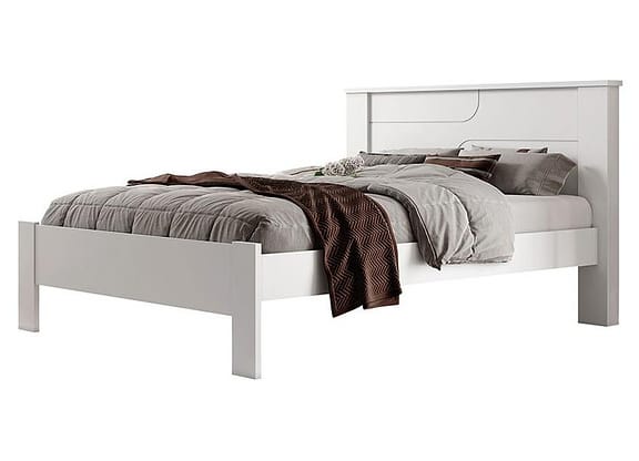 Cama de Casal Conquista Móveis Pérola Branco