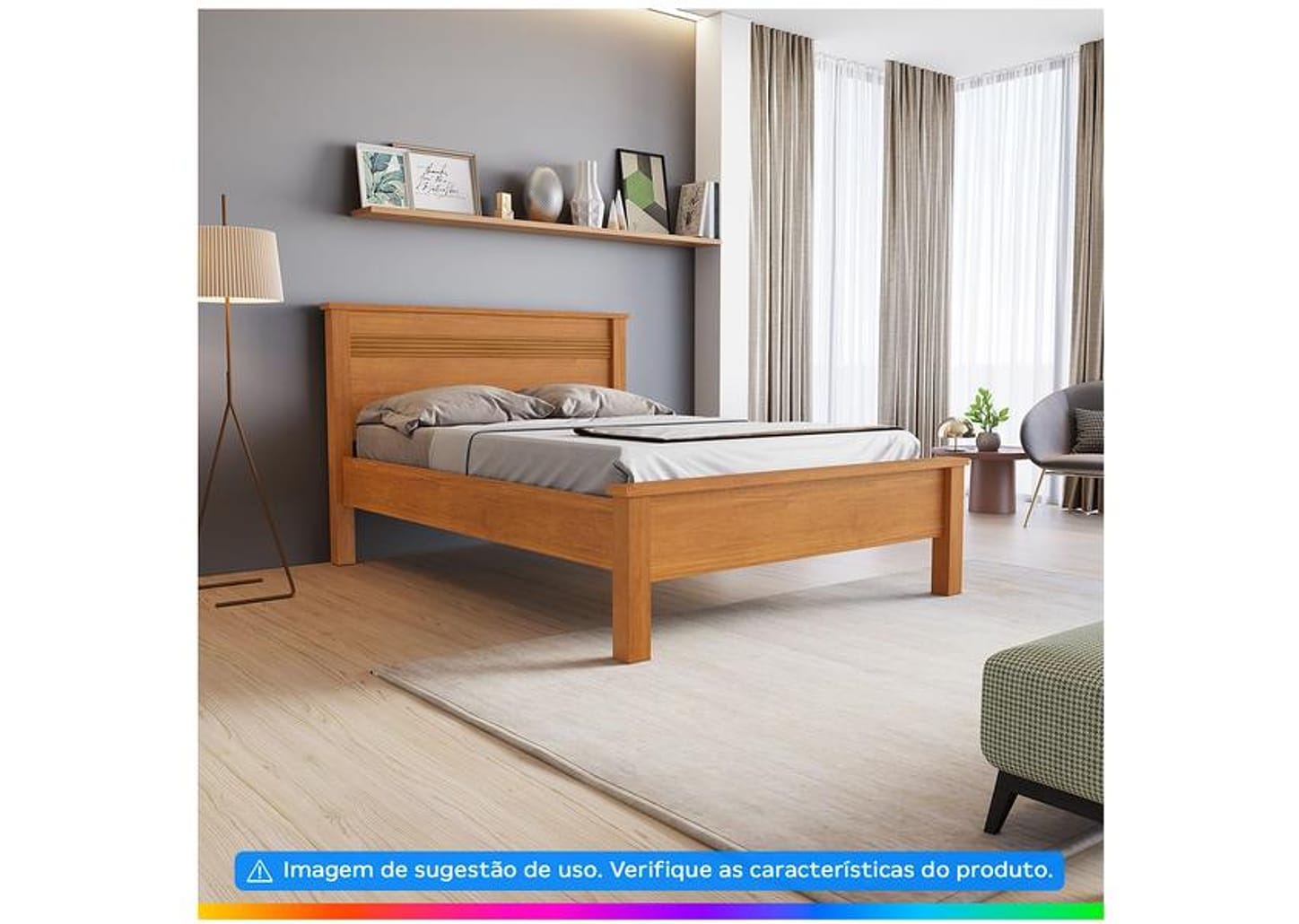 Cama de Casal Conquista Móveis Barcelona Cinamomo